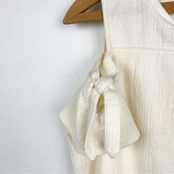 Madewell Ivory Cold Shoulder Top Sz S - Picture 7 of 8